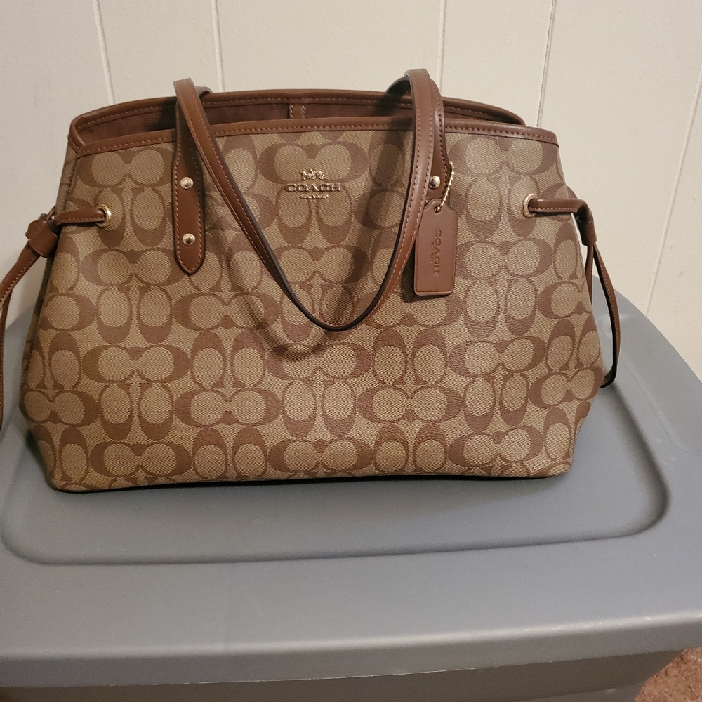 Coach Signature Carryall drawstring